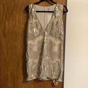 Gold sequin dress